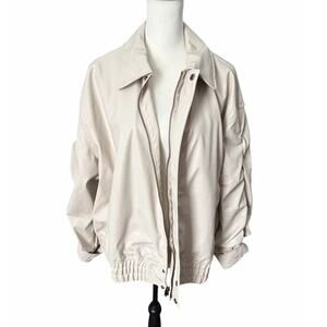 AVA & VIV Tan Pleather Jacket | 1X